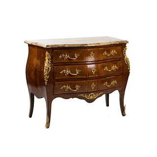 Louis XV Style Bombay Chest Two Drawer Commode