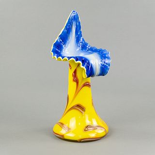 Baijan Azerbaijan 'Jack-in-the-Pulpit' Art Glass Vase
