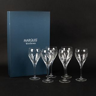 (6) Set of 6 Marquis for Waterford Crystal Wine Glasses
