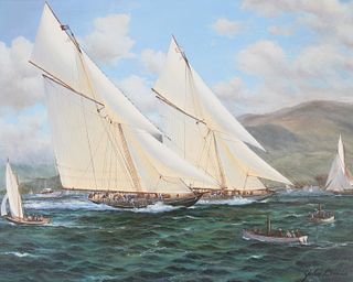 John Davis (20th C.)  The Yacht Race