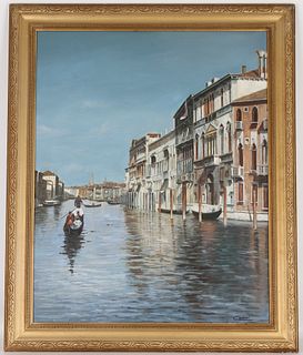 Julio Campi (20th C.) Venetian Canal Scene