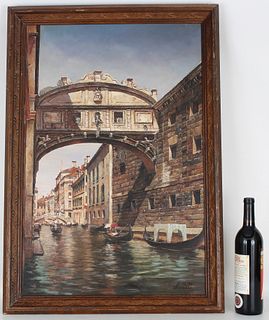 Antonio Savilli (20th C) Venetian Canal Scene