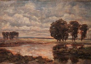 19th/20thc. School Landscape with Wetlands