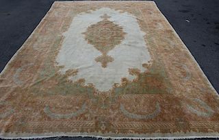 Large Finely Woven Handmade Kirman Carpet.
