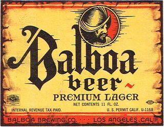 1934 Balboa Beer 11oz WS9-22 Los Angeles, California