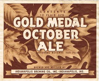 1940 Gold Medal October Ale 12oz CS22-12 Indianapolis, Indiana