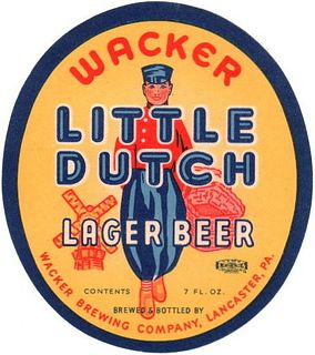 1950 Little Dutch Lager Beer 7oz PA46-25V Lancaster, Pennsylvania