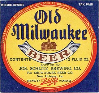 1937 Old Milwaukee Beer (New Orleans LA) 12oz WI316-96 Milwaukee, Wisconsin