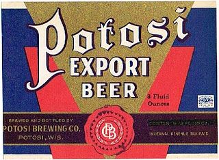 1937 Potosi Export Beer 8oz WI405-22 Potosi, Wisconsin