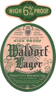 1934 Waldorf Lager Beer 12oz OH42-13 Cleveland, Ohio