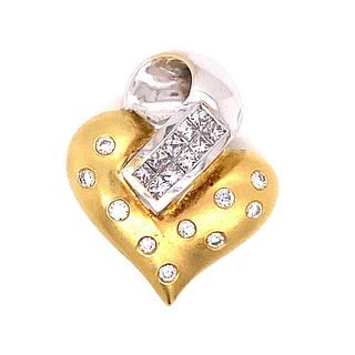 18K Diamond Heart Pendant