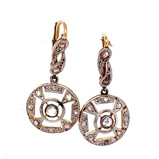 1920â€™ 18K Platinum Diamond Earrings