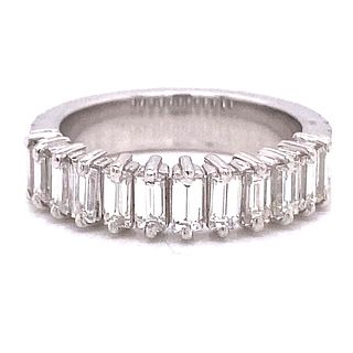 18k Baguette Diamond Half Eternity Ring