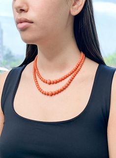 Coral Double Necklace