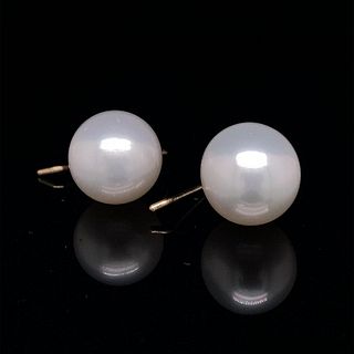 18k Pearl Dangling Earrings