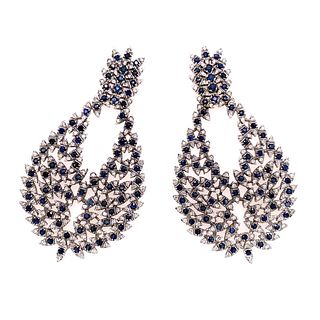18k Sapphire Diamond Gala EarringsÂ 