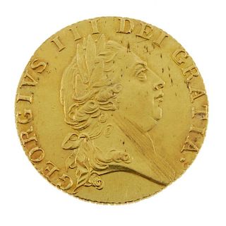 George III, Guinea 1788. Very fine, localised scratches across neck. <br><br>Very fine, noticeable l