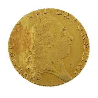 George III, Guinea 1793. Severe localised scratches to obverse, otherwise very fine. <br><br>Severe