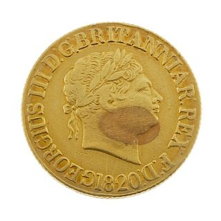 George III, Sovereign 1820. Fine, localised scratches to obverse. <br><br>Fine, noticeable localised