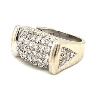 18k Diamond Front and Sides Cocktail RingÂ 