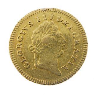 George III, Third-Guinea 1803. Very fine, previously mounted. <br><br>Very fine, previously mounted.