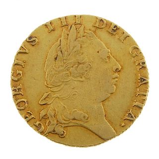 George III, Guinea 1793. About very fine. <br><br>About very fine.