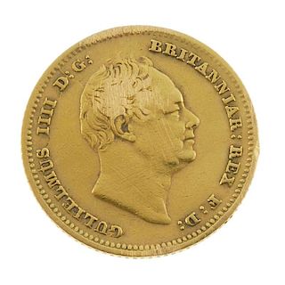William IV, Half-Sovereign 1835. Fine, localised scratches and discolouration to head. <br><br>Fine,