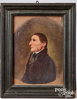 Jacob Eichholtz oil on wood panel portrait