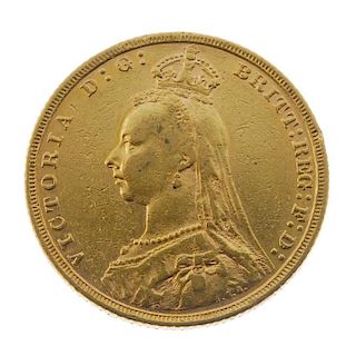 Victoria, Sovereign 1893M, jubilee head. Very fine. <br><br>Very fine.