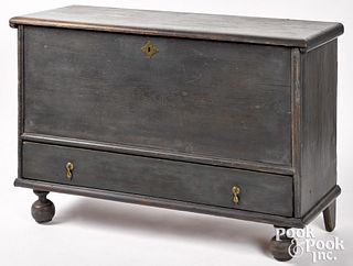 New England painted pine chest, 18th c.