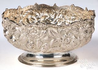 Stieff sterling silver repousse bowl
