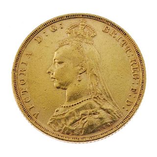 Victoria, Sovereign, 1893M, jubilee head. Very fine. <br><br>Very fine.