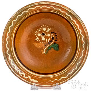 Redware bowl, 19th c.