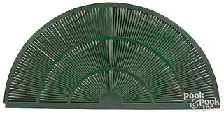 Large demilune louvered panel, early 20th c.