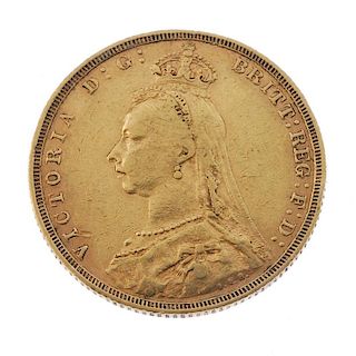 Victoria, Sovereign, 1888, jubilee head. Good fine. <br><br>Good fine.