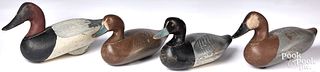 Four R. Madison Mitchell carved duck decoy