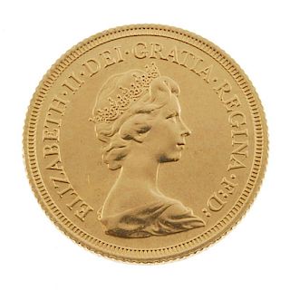 Elizabeth II, Sovereign 1980. Good extremely fine. <br><br>Good extremely fine.