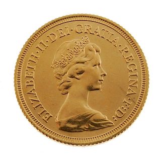Elizabeth II, Sovereign 1980. Good extremely fine. <br><br>Good extremely fine.