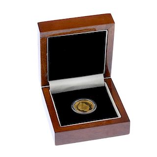 Tristan da Cunha, Elizabeth II, proof gold Guinea 2010, 22ct., 8.4g, issued by The London Mint Offic