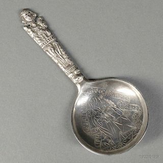 Danish .826 Silver Christening Spoon