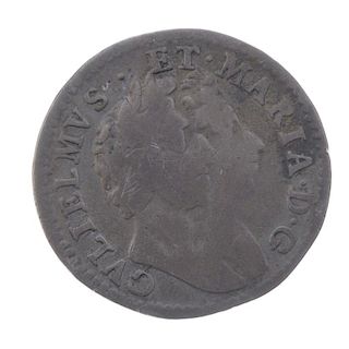 William and Mary, Fourpence 1689 (S 3439). Fine. <br><br>Fine.