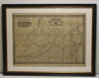 Virginia Map 1862 Confederate West & Johnston