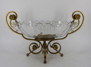 Attributed To Baccarat Bronze Mounted Glass