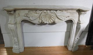 Vintage & Fine Quality Carved Marble Fire Mantel