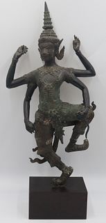 Tibetan Bronze Dancing Figure.