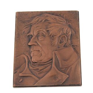 Turner 1989, cast bronze medal by Philip Nathan, bust of JMW Turner after Varley, rev. representatio