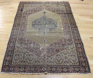 Antique And Finey Hand Woven Area Carpet As / Is
