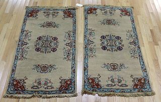 2 Vintage & Finely Hand Woven Area Carpets.
