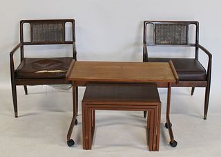 Midcentury Arm Chairs & Danish Nesting Tables .