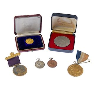 Queen Victoria and the Royal Family circa 1897, silver-gilt medalet, 19mm, in fitted leather case of